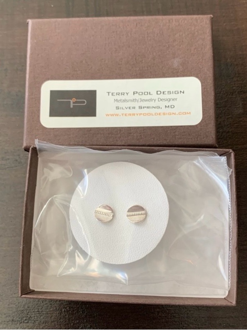Terry Pool Design Sterling Silver Stud Earrings - Silver
